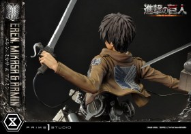 Eren, Mikasa, & Armin Attack on Titan Ultimate Premium Masterline Statue by Prime 1 Studio