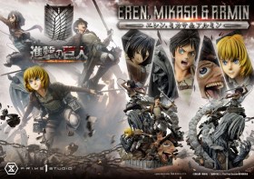 Eren, Mikasa, & Armin Attack on Titan Ultimate Premium Masterline Statue by Prime 1 Studio