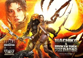 Machiko & Broken Tusk Predator DX Version Aliens vs. Predator (Comic) 1/4 Statue by Prime 1 Studio