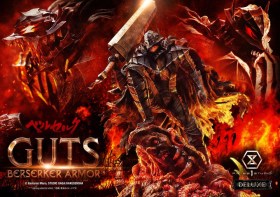 Guts, Berserker Armor Grunbeld vs. Guts Deluxe Bonus Berserk 1/4 Statue by Prime 1 Studio