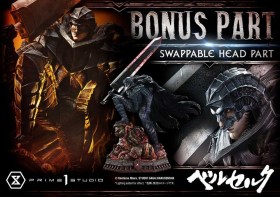 Guts, Berserker Armor Grunbeld vs. Guts Deluxe Bonus Berserk 1/4 Statue by Prime 1 Studio