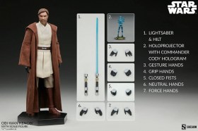 Obi-Wan Kenobi Star Wars The Clone Wars 1/6 Action Figure by Sideshow Collectibles