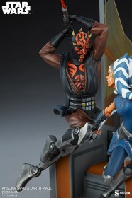 Ahsoka Tano vs Darth Maul Star Wars The Clone Wars Diorama by Sideshow Collectibles