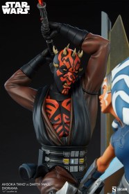 Ahsoka Tano vs Darth Maul Star Wars The Clone Wars Diorama by Sideshow Collectibles