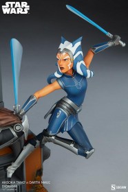 Ahsoka Tano vs Darth Maul Star Wars The Clone Wars Diorama by Sideshow Collectibles