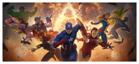 The Avengers Assemble Marvel Art Print unframed by Sideshow Collectibles