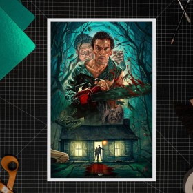 Ash Williams Evil Dead 2 Dead by Dawn Art Print unframed by Sideshow Collectibles