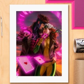 Rogue & Gambit Marvel Art Print unframed by Sideshow Collectibles