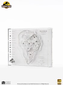 Topographic Map Isla Nublar Jurassic Park by ECC