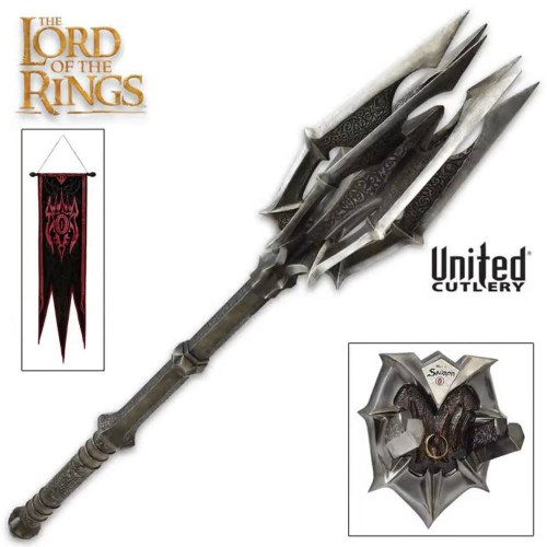 Mace Of Sauron With One Ring Lord of the Rings 1/1 Replica by United Cutlery