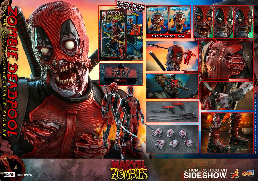1/6 Scale Red Zombie Skull Skeleton Head Sculpt Model Toys For 12" Figure Body 