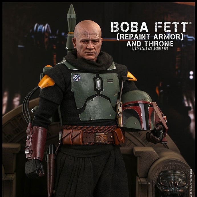 1 6 Sixth Scale Figure Boba Fett Repaint Armor And Throne Star Wars The Mandalorian 1 6 Action Figure By Hot Toys