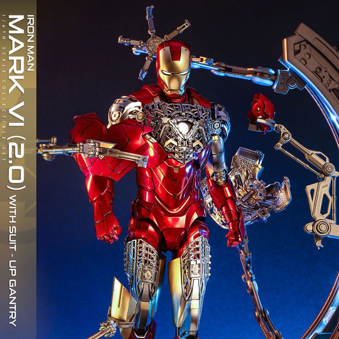 Iron Man Mark VI with Suit-Up Gantry Marvel's The Avengers Movie  Masterpiece Diecast 1/6 Action Figure by Hot Toys
